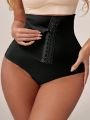 Women's High Waist Tummy-control Body Shaper Corset Shorts With Front Button Joining