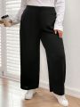 SHEIN LUNE Plus Size Women's Straight-leg Pants