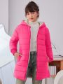 Teenage Girls' Casual Simple Urban Warm Plush Coat, Winter