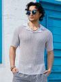 Men'S Knitted Short Sleeve Polo With Suit Collar