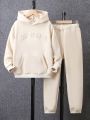 SHEIN Kids HYPEME Teen Boys' Casual Hoodie And Sweatpants Set