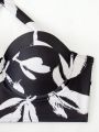 SHEIN Swim Chicsea Women's Floral Print Halter Neck Swimsuit Set