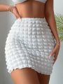 SHEIN Swim Vcay Drawstring Puff Swim Skirt