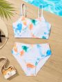 Tween Girls Random Tie Dye Bikini Swimsuit Set