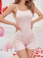 Women'S Heart Printed Camisole Romper