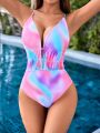 SHEIN Swim Vcay Ladies' One Piece Swimsuit With Gradient Color