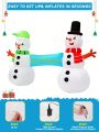 5.4 FT Inflatable Christmas Snowman with Multicolor LED Lights, Blow Ups Christmas Snowman Yard Decorations, LEDs Lighted Décor for Christmas Party Indoor Garden Lawn Patio