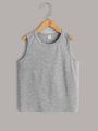 SHEIN Teen Boys' Casual Comfortable Solid Color Tank Top