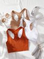 SHEIN Yoga Basic Solid Color Sports Tank Top