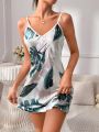 SHEIN Tropical Print Cami Nightdress