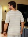 Men's Striped Short Sleeve Knit Top