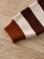 Baby Boy Striped Pattern Polo Neck Sweater