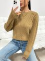 SHEIN Frenchy Round-neck Long Sleeve Sweater