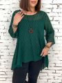 Plus Size Lace Blouse With Short Front And Long Back