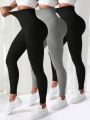 Solid Color Sports Leggings