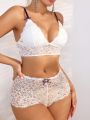 SHEIN Lace V-Neck Women'S Lingerie Set