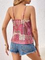 SHEIN Frenchy Vintage Boho Paisley Print Cami Top