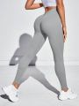 Yoga Basic Solid Color Sports Leggings