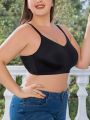 Plus Size Shiny Comfortable Wire-Free Full Coverage Bra