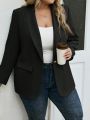 SHEIN LUNE Plus Size Shawl Collar Suit Jacket