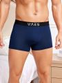 Men's Alphabet Letter Elastic Waistband Boxer Briefs