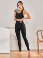 Yoga Basic Seamless Racer Back Sports Bra & Sports Leggings