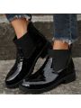 Thick-soled Elevated Fashionable Boots British Style New Short Boots Women's Shoes For Autumn And Winter