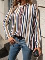 Striped Button Front Shirt