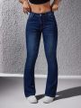 Cat Whisker Washed Flare Leg Jeans