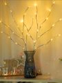 1pc 20led Nordic Style Artificial Tree Branch Light, Indoor Decorative Lamp For Home And Office