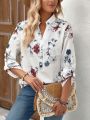EMERY ROSE Women's Floral Print Casual Shirt