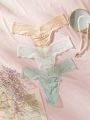 3pcs Women's Lace Thongs