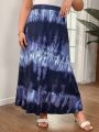 Plus Size Tie-Dye Skirt