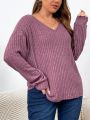 SHEIN Frenchy Plus Size Knotted Back T-Shirt