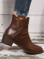Women's Stylish Pointed Toe Short Boots For Autumn/winter Casual Wear