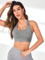 Yoga Trendy Women'S Letter Printed Racerback Sports Bra