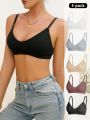 Women's Solid Color Bra Set (5 Pieces)