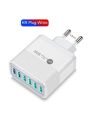 1pc White Us-type Plug 30w Usb Charger Quick Charge3.0 6-port Usb Quick Charger, Wall Charger Compatible With Iphone Xiaomi Samsung Multi-port Mobile Phone Charging Adapter