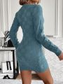 Solid Bodycon Sweater Dress