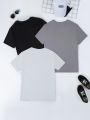 3pcs Teen Boys' Short Sleeve T-shirt