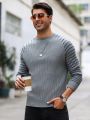 Men'S Color Block Striped Drop Shoulder Sweater