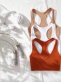 SHEIN Yoga Basic Solid Color Sports Tank Top