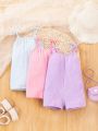 Baby Girl Simple Multi-Color Jumpsuit