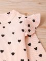 Toddler Girls Heart Print Tee & Mesh Skirt