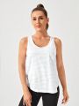 Women'S Solid Color Round Neck Loose Casual Sports Vest