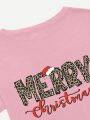 Plus Size Christmas Printed Short Sleeve T-shirt