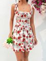SHEIN WYWH Women's Floral Print Spaghetti Strap Dress