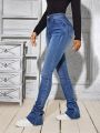 Women'S Pleated Denim Jeans