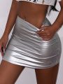 SHEIN SXY Silver Skirt