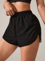 SHEIN Yoga Basic Women's Side Drawstring Athletic Shorts